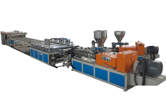 দুইটি স্ক্রু WPC ডোর বোর্ড Extruder / প্লাস্টিকের শিট Extruder পিভিসি প্যানেল 915mm / 1220mm জন্য