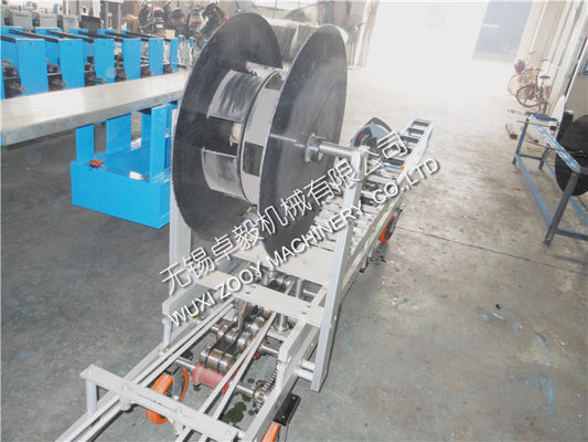 অস্থাবর স্কয়ার downspout মেশিন, 3kw ধাতুর পাত রোল বিরচন মেশিন