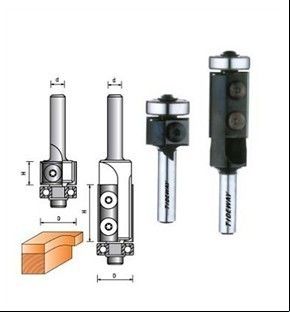 CNC রাউটার বিট - উলটাকর ছুরি দিয়ে ফ্লাশ ট্রিম